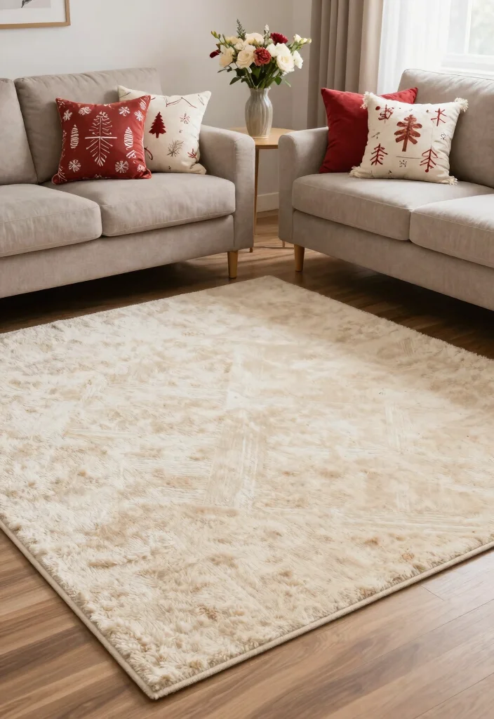 15 Rug Sizes Living Room Ideas To Get Proportions Right 15. Seasonal Change Up 0