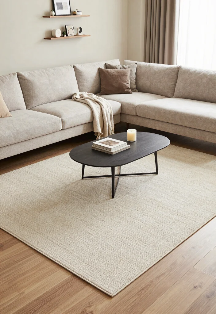 15 Rug Sizes Living Room Ideas To Get Proportions Right 2. The Cozy 6x9 Feet Rug 0