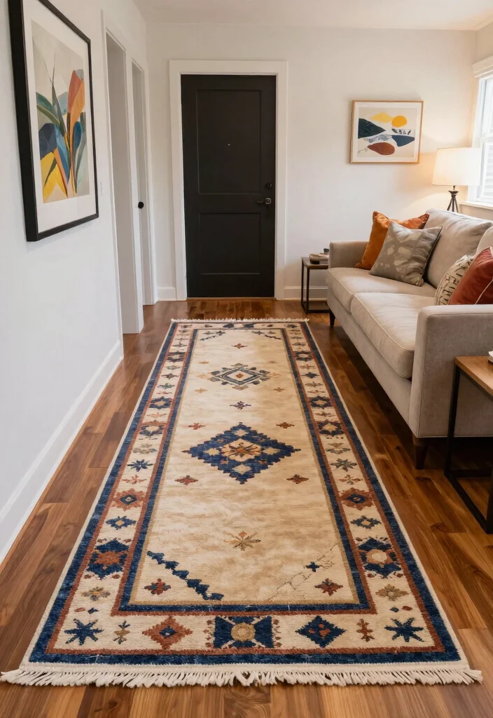 15 Rug Sizes Living Room Ideas To Get Proportions Right 7. The Runner Rug 0