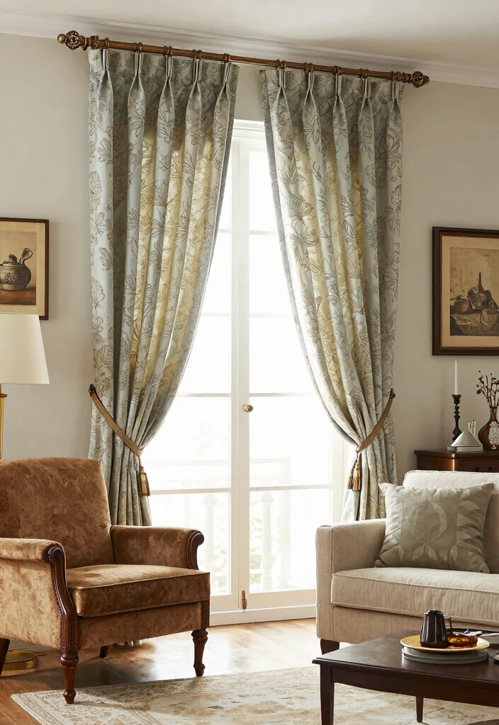 15 Short Curtains Living Room Ideas for a Casual Practical Style 15. Vintage Finds 0