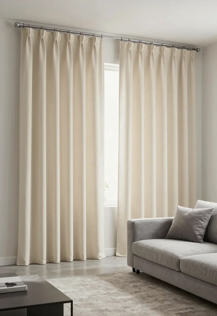 15 Short Curtains Living Room Ideas for a Casual Practical Style 6. Minimalist Styles 0