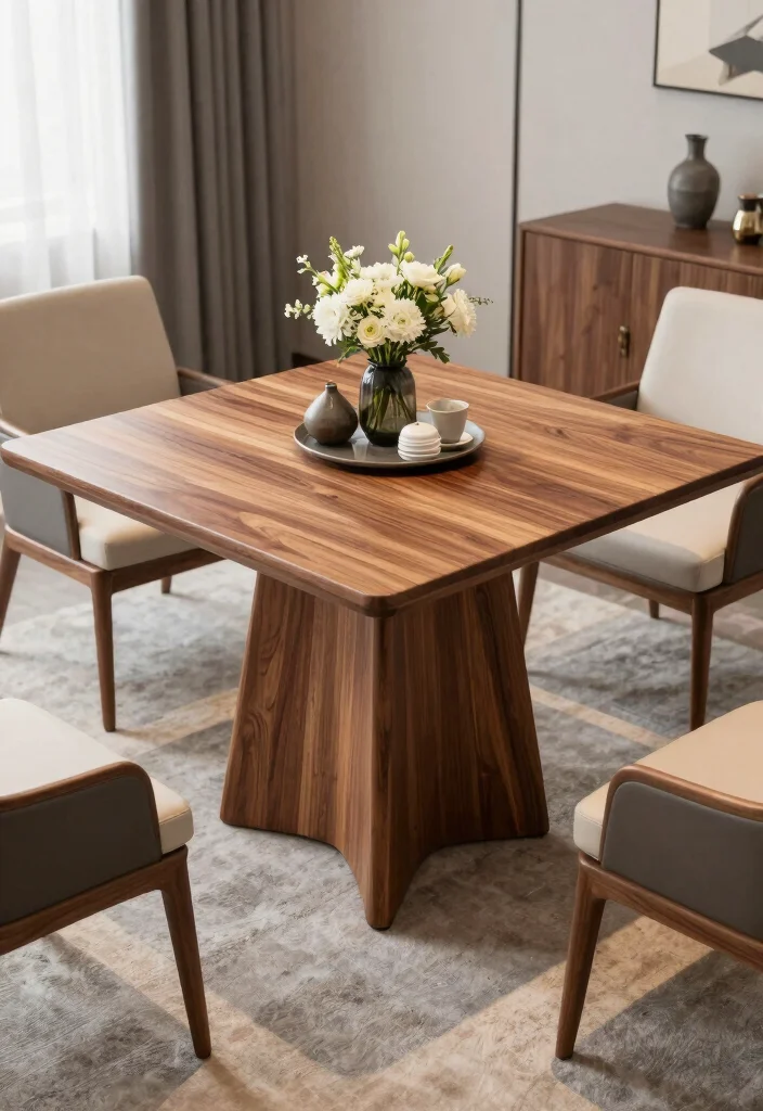 15 Wooden Living Room Table Ideas for a Natural Timeless Style 11. Square Wooden Table 0