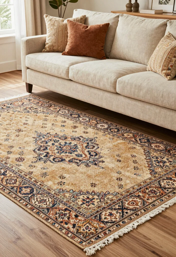 16 Beige Couch Living Room Rugs Ideas Perfect Color Pairings 15. Handwoven Rugs 0