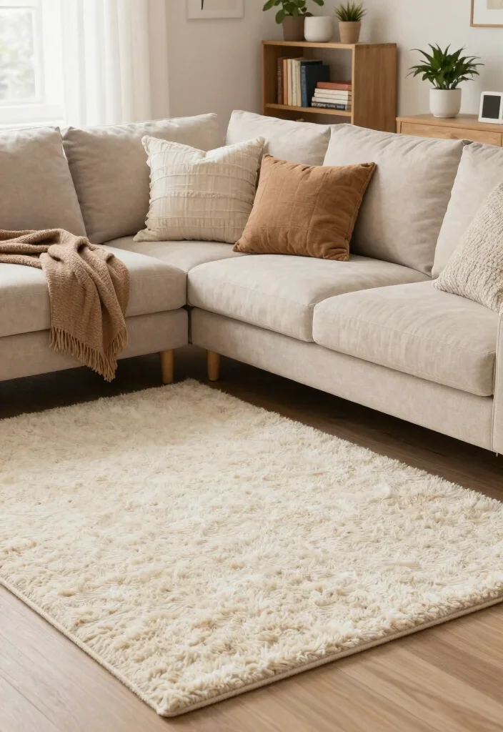 16 Beige Couch Living Room Rugs Ideas Perfect Color Pairings 5. Soft Wool Rugs 0