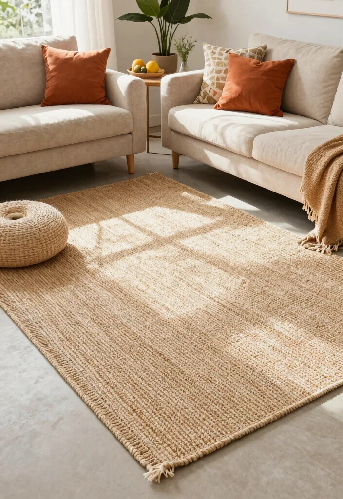 16 Beige Couch Living Room Rugs Ideas Perfect Color Pairings 8. Natural Fiber Rugs 0