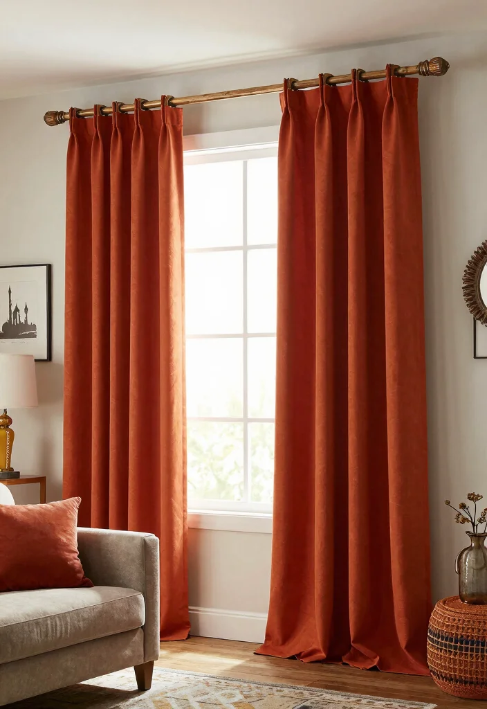 16 Bold Curtains Living Room Ideas Statement Making Style 16. Creative Curtain Rods 0