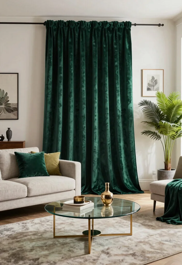 16 Bold Curtains Living Room Ideas Statement Making Style 2. Rich Velvet Textures 0