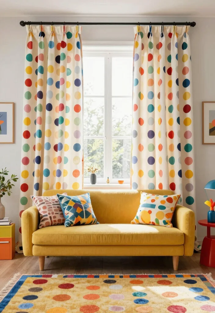16 Bold Curtains Living Room Ideas Statement Making Style 8. Whimsical Patterns 0