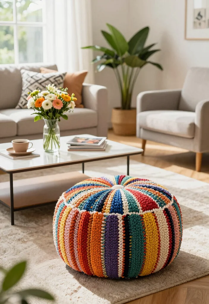 16 Chair for Living Room Ideas Comfortable Stylish and Versatile 5. The Versatile Pouf for Flexible Seating 0