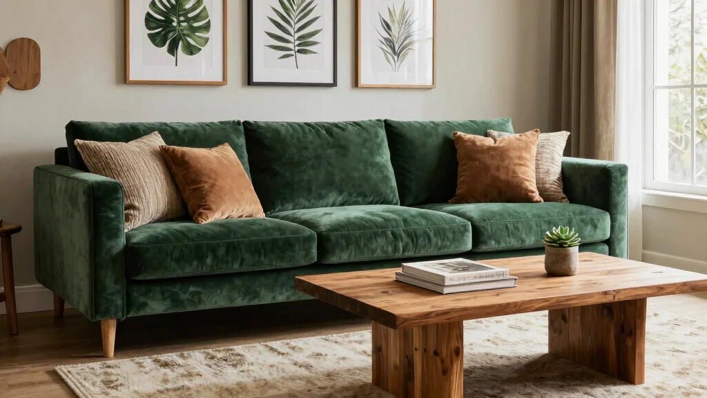 16 Green Velvet Sofa Living Room Ideas Luxe Earthy Style