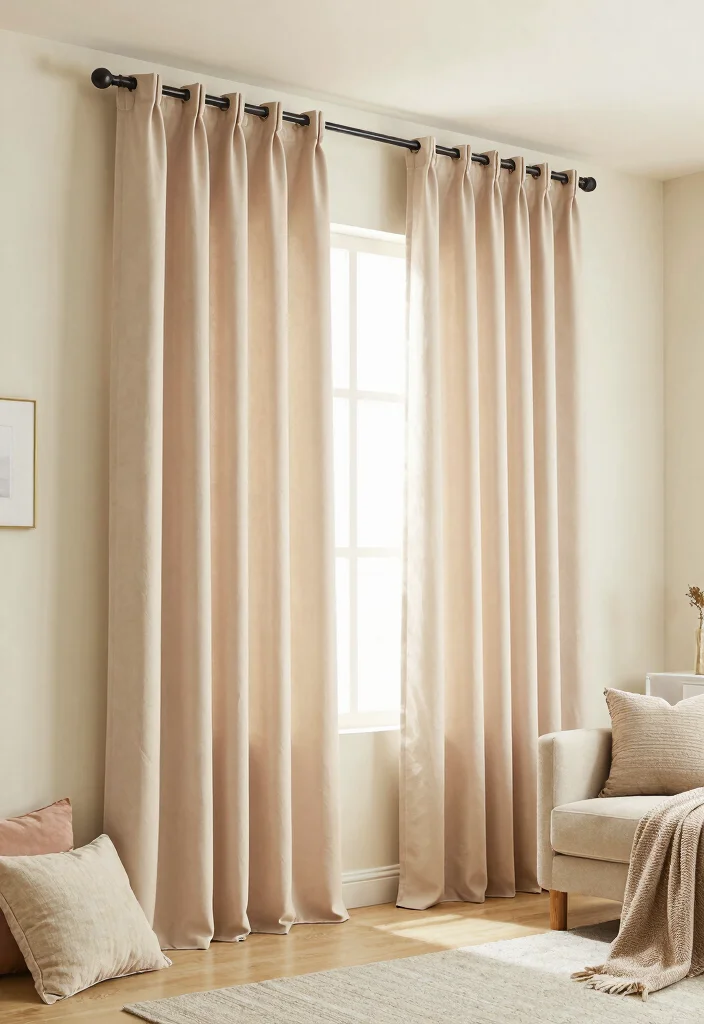 16 Nude Curtains Living Room Ideas in Neutral Warm Tones 14. Quick Updates for a Fresh Look 0