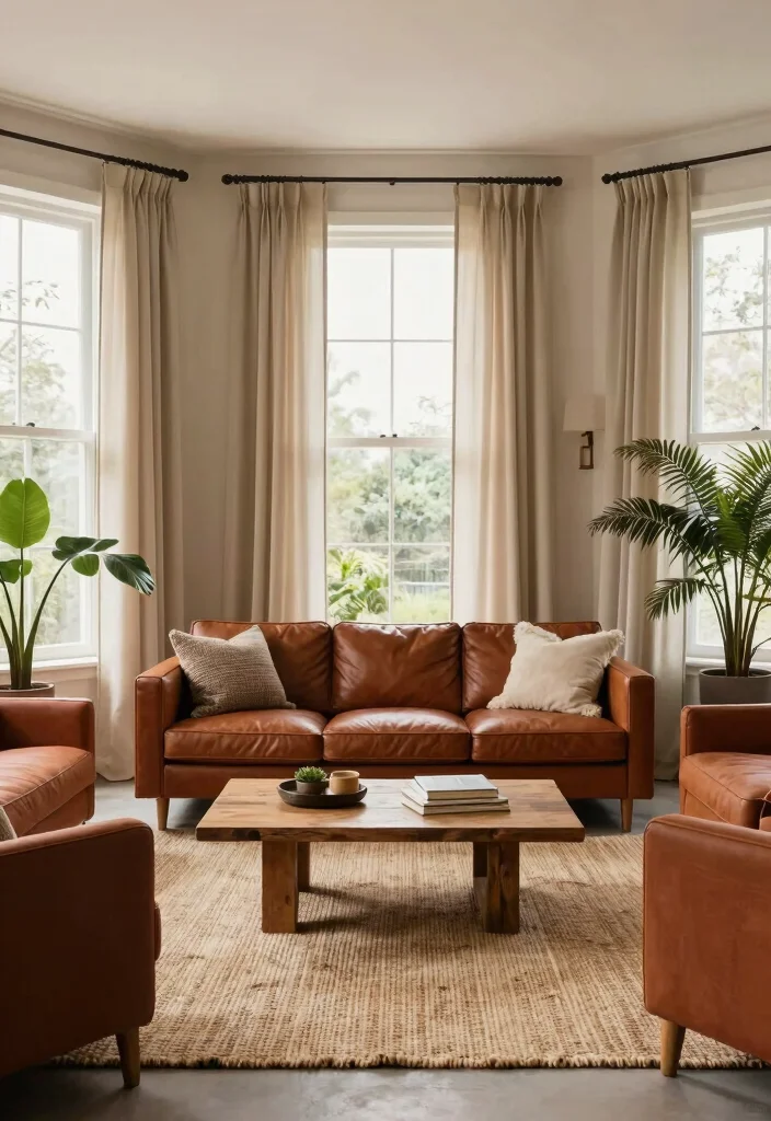 16 Nude Curtains Living Room Ideas in Neutral Warm Tones 3. Warm Earthy Tones 0