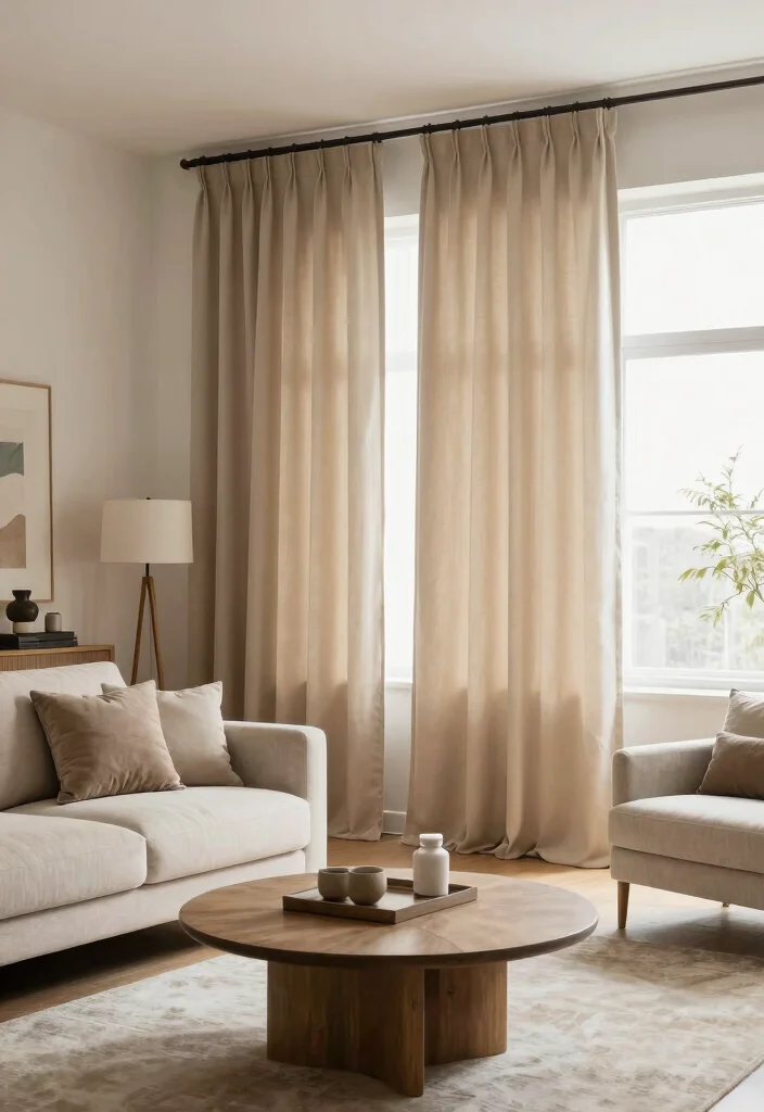 16 Nude Curtains Living Room Ideas in Neutral Warm Tones Conclusion 0