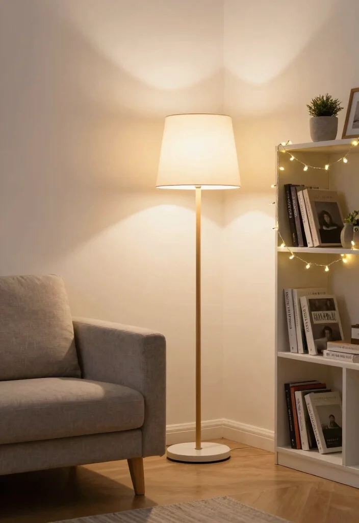 16 One Sofa Living Room Ideas Minimal and Functional 11. Simplistic Lighting Solutions 0