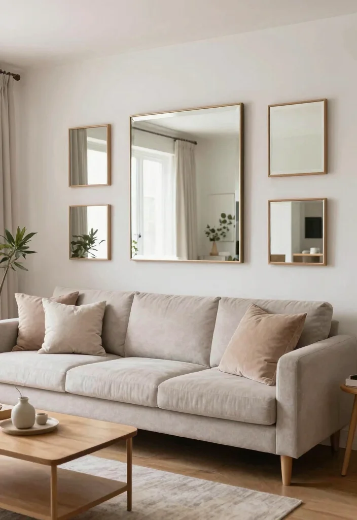 16 One Sofa Living Room Ideas Minimal and Functional 16. The Power of Mirrors 0