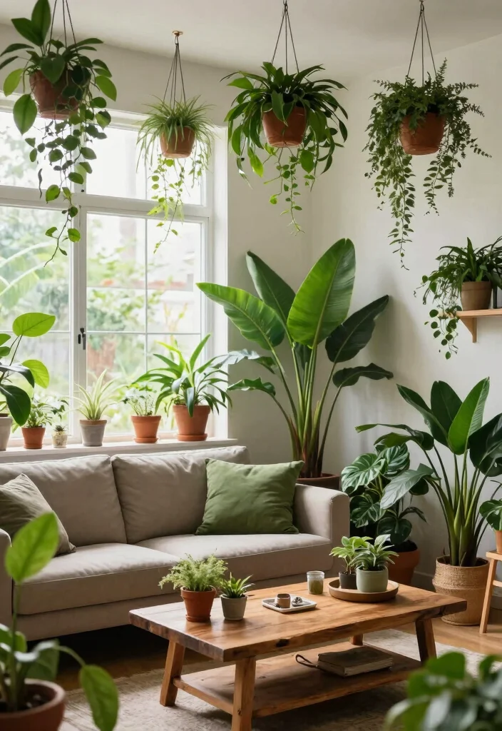 16 One Sofa Living Room Ideas Minimal and Functional 4. Lush Greenery Accents 0