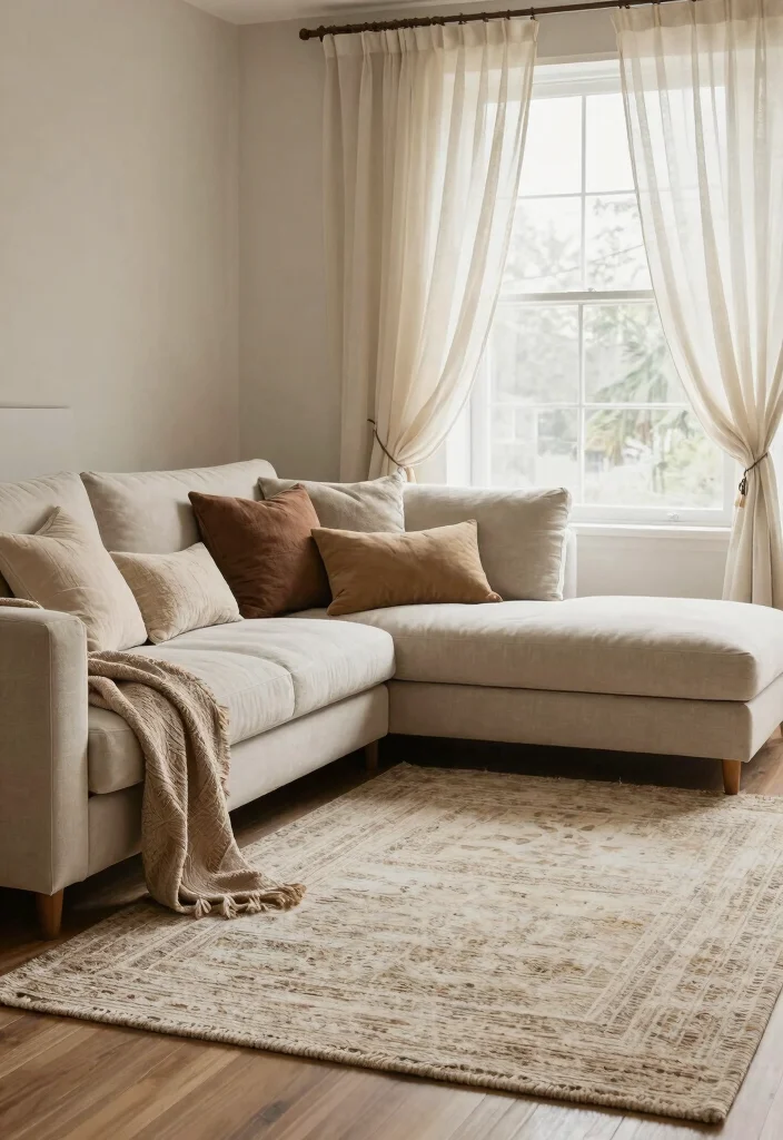 16 One Sofa Living Room Ideas Minimal and Functional 6. Layering Textiles 0