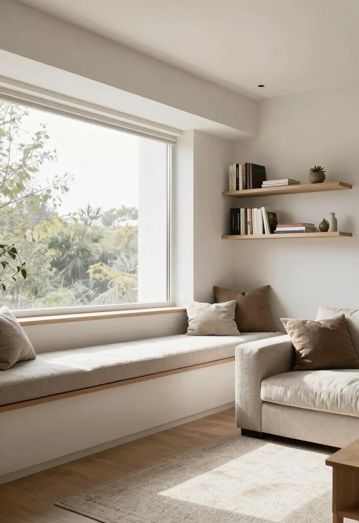 16 One Sofa Living Room Ideas Minimal and Functional 9. Built in Seating Solutions 0