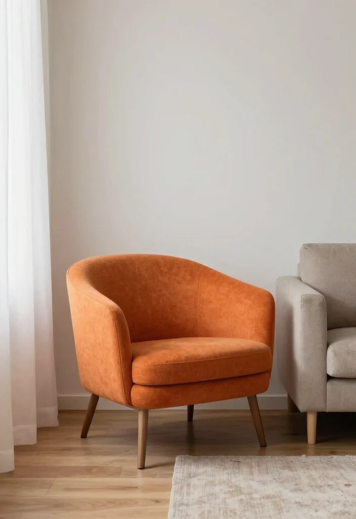 16 Orange Chair Living Room Ideas Bold Warm Accents 10. Open Concept Flow and Function 0