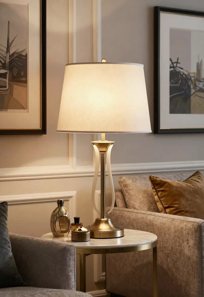 16 Table Lamps Living Room Ideas for Warm Layered Lighting 16. Elegant Table Lamp with Silk Shade 0