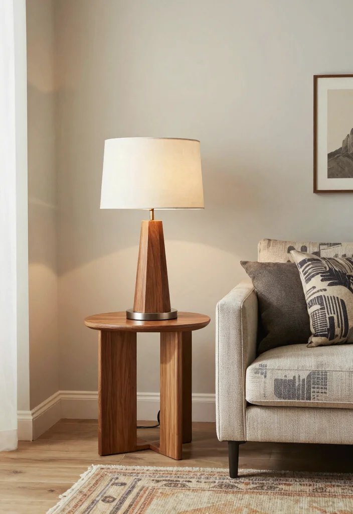 16 Table Lamps Living Room Ideas for Warm Layered Lighting 2. Mid Century Modern Lamp 0