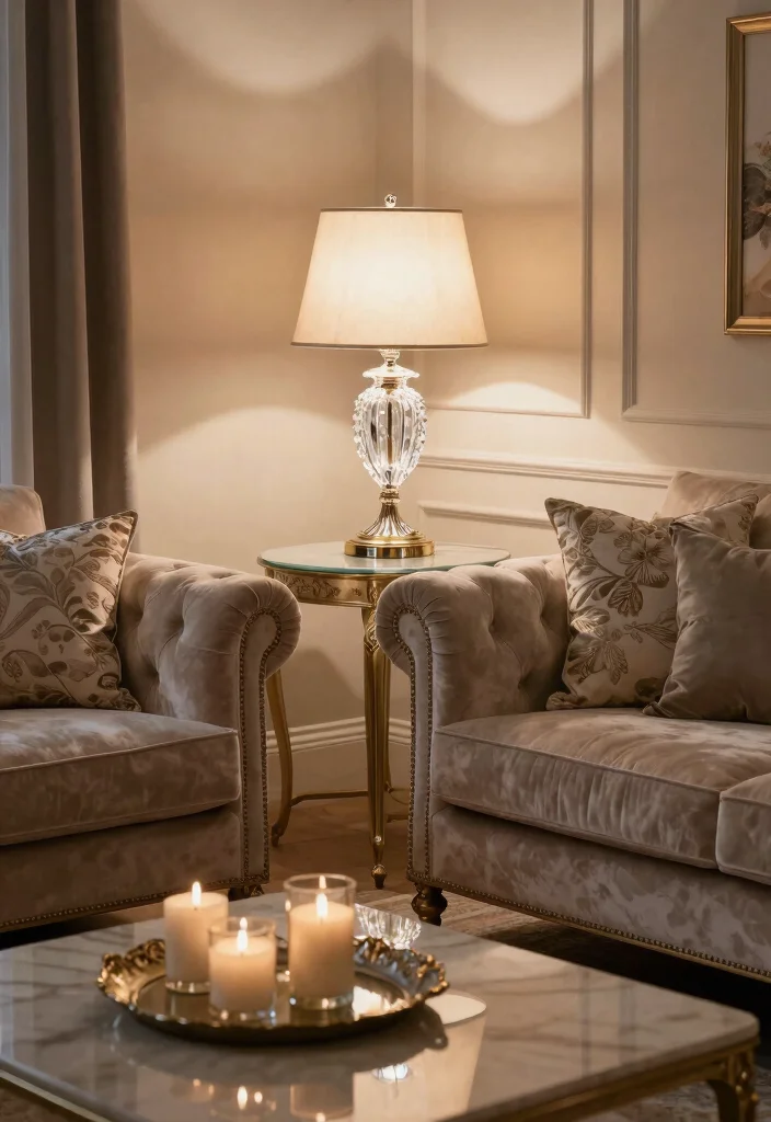 16 Table Lamps Living Room Ideas for Warm Layered Lighting 5. Vintage Crystal Table Lamp 0