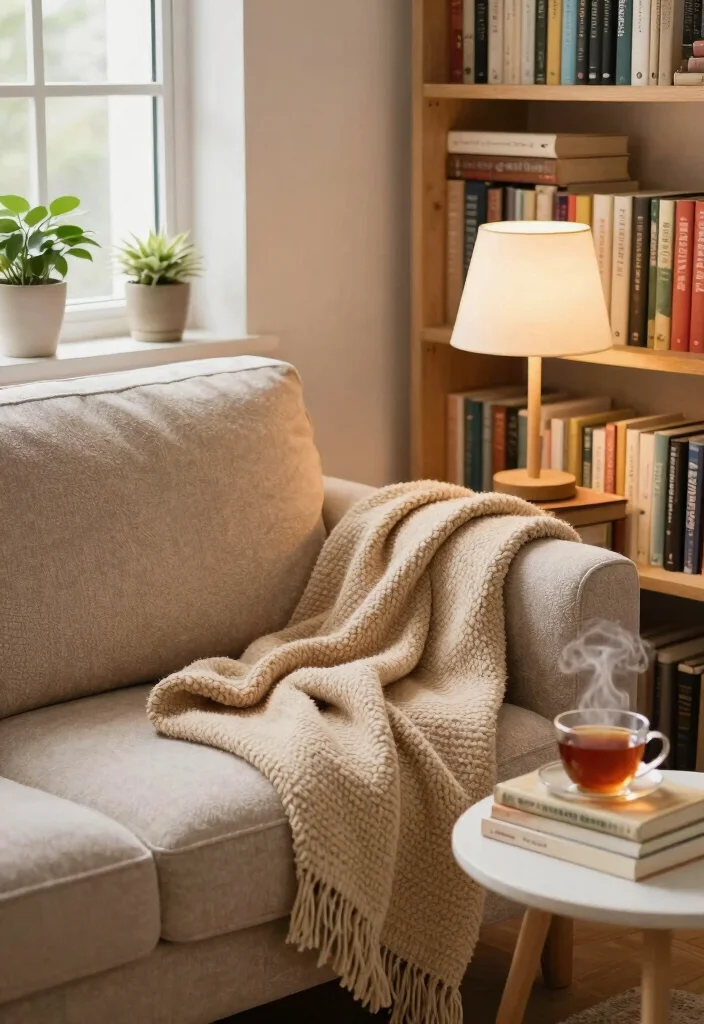 16 Teddy Sofa Living Room Ideas Cozy Plush Appeal 6. Cozy Reading Nook 0