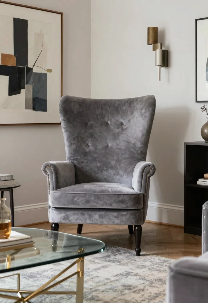 17 High Back Chairs Living Room Ideas Elegant Supportive Seating 16. Vintage Luxe with a Modern Twist 0