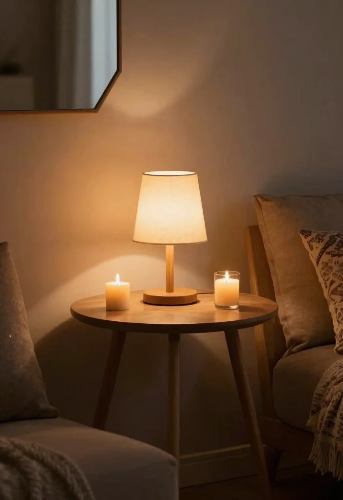 17 Middle Table Living Room Ideas Functional Centerpieces 12. Layered Lighting 0