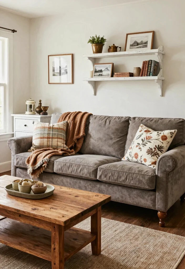 17 Petrol Sofa Living Room Ideas Deep Moody Color Inspiration 12. Farmhouse Flair 0