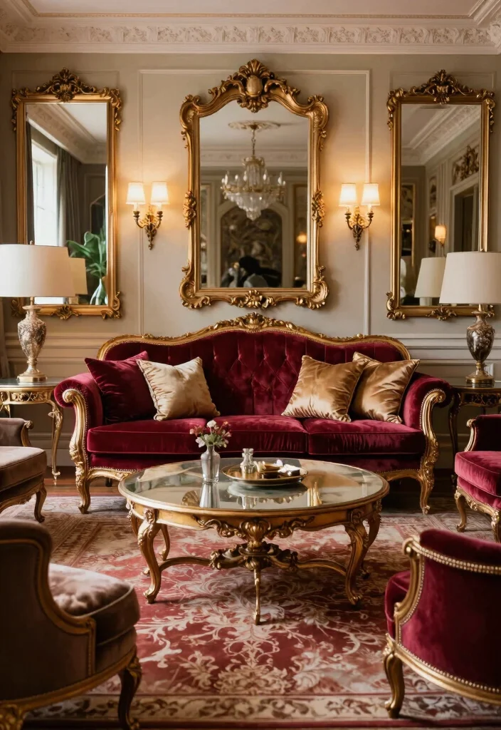 17 Vintage Couch Living Room Ideas Timeless Character 14. Vintage Luxe with Fabrics 0