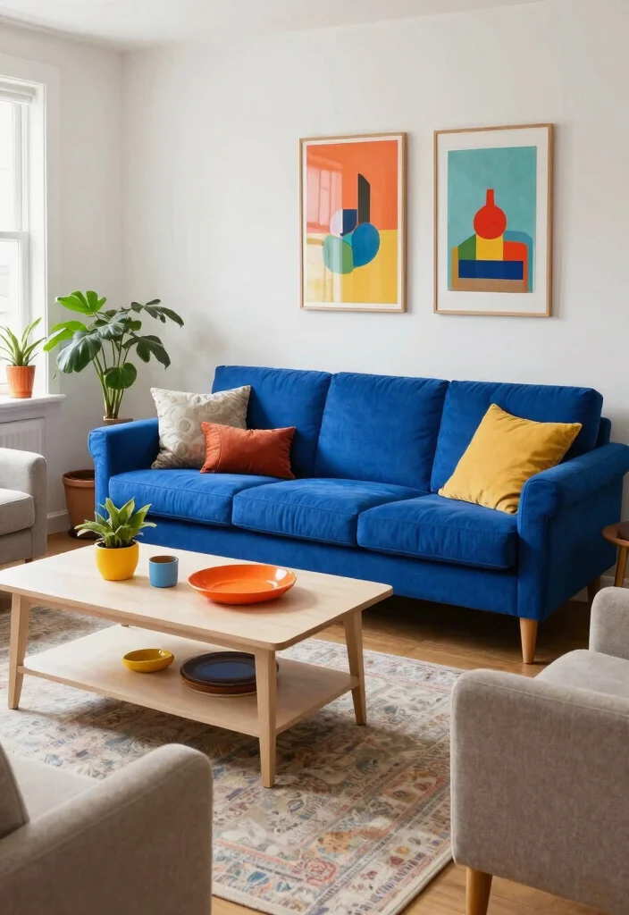 17 Vintage Couch Living Room Ideas Timeless Character 5. Bold Color Statements 0
