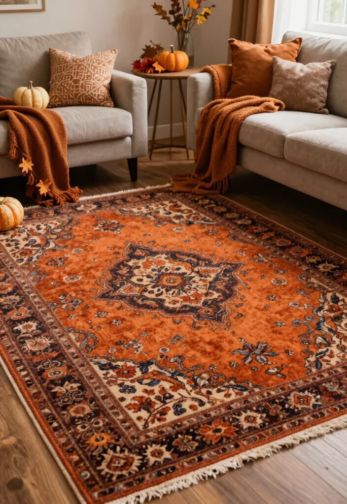 17 Vintage Rug Living Room Ideas Character Rich Style 12. Seasonal Rug Swaps 0
