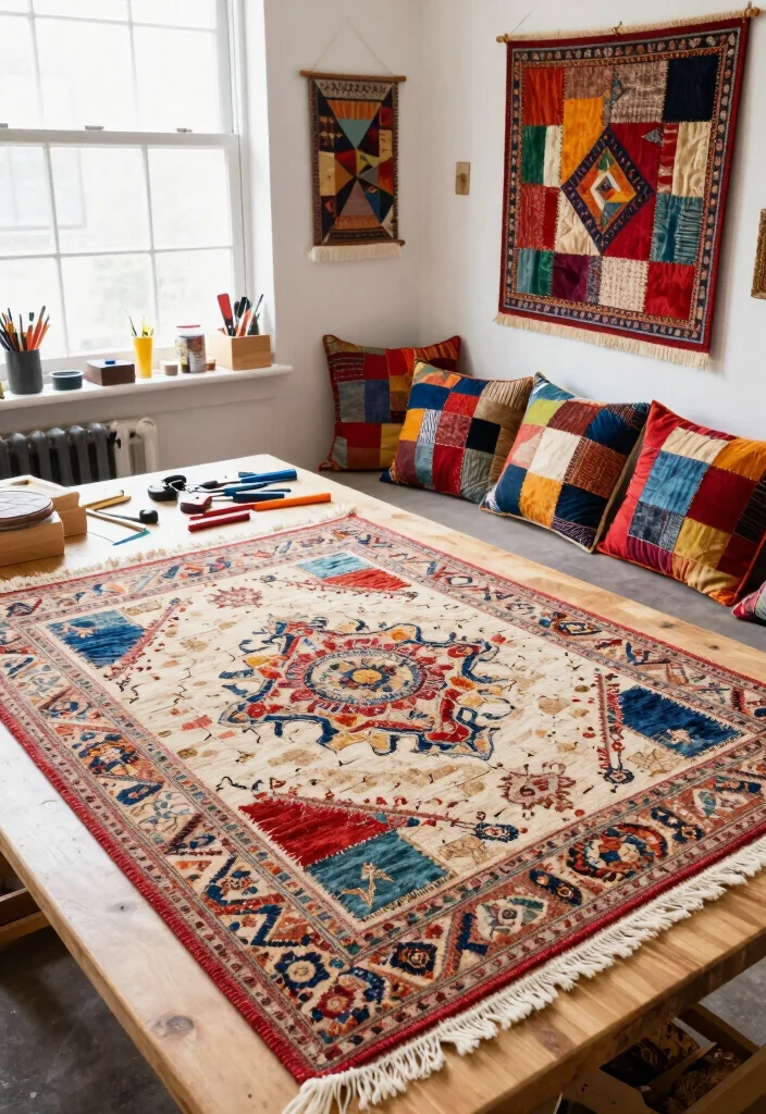 17 Vintage Rug Living Room Ideas Character Rich Style 14. DIY Vintage Rug Projects 0