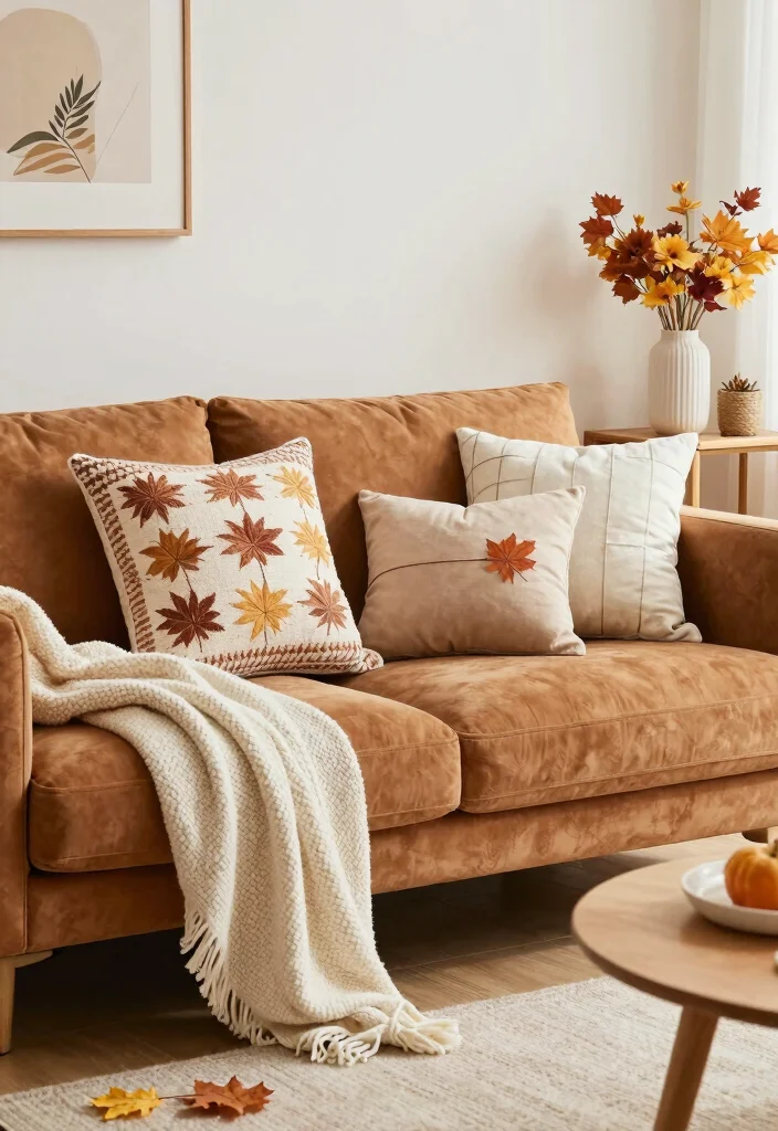 18 Caramel Sofa Living Room Ideas Warm Trendy Neutrals 12. Seasonal Decor Refresh 0