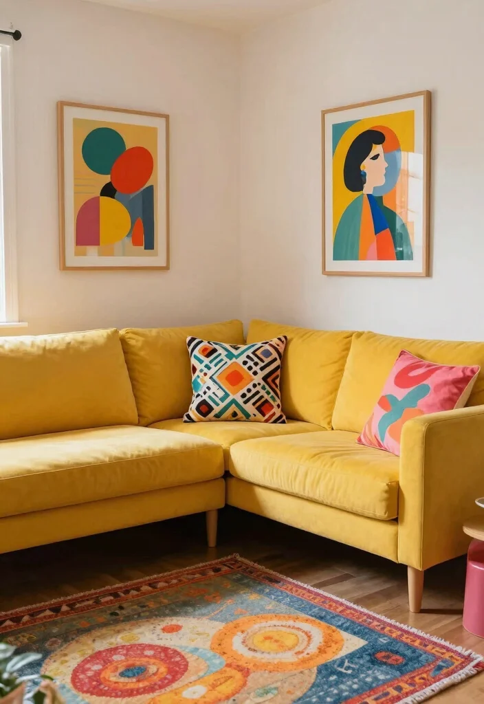 18 Corner Sofa Living Room Ideas Comfortable Social Seating 15. Colorful Corner Hideaway 0