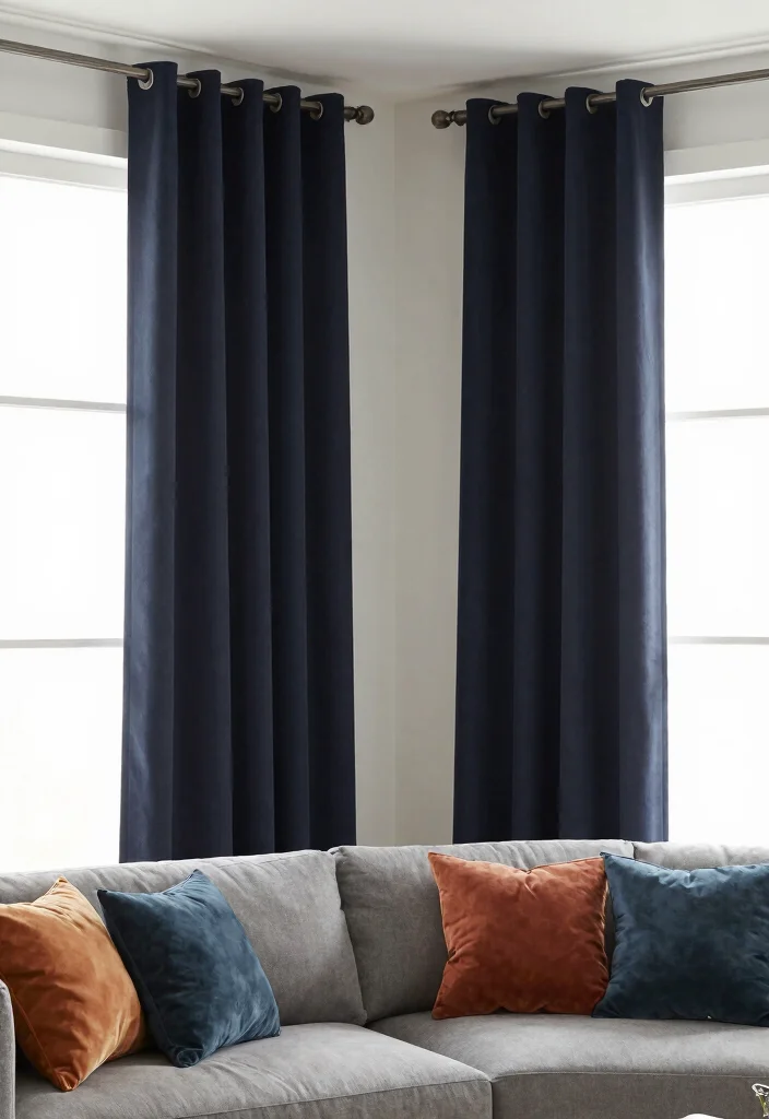18 Curtain Designs Living Room Ideas Stylish and Functional 15. Simple Blackout Curtains 0