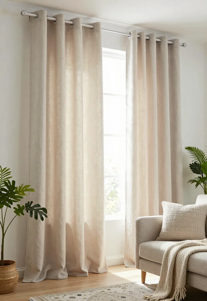 18 Window Curtains Living Room Ideas To Frame Any Space 2. Organic Cotton Drapes 0
