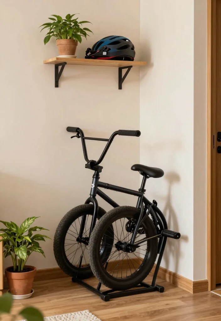 12 BMX Bike Storage Ideas for Riders With Limited Space 7. Folding Bike Rack 0