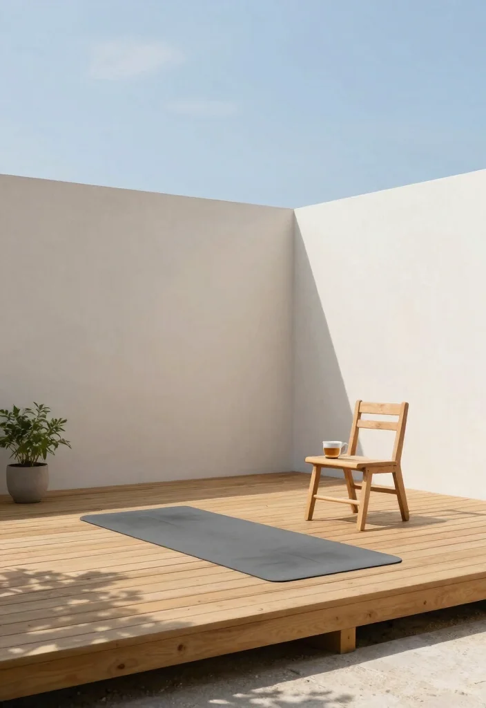 12 Backyard Yoga Space Ideas for a Private Outdoor Retreat 6. Minimalist Outdoor Studio 0