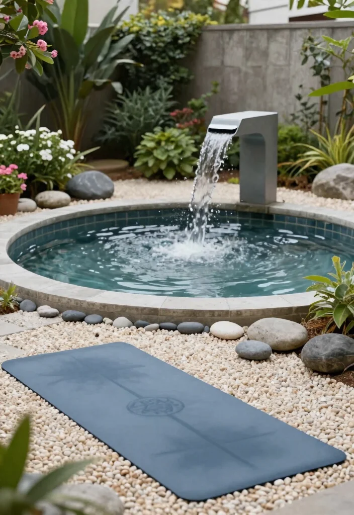 12 Backyard Yoga Space Ideas for a Private Outdoor Retreat 7. Water Feature Wonderland 0