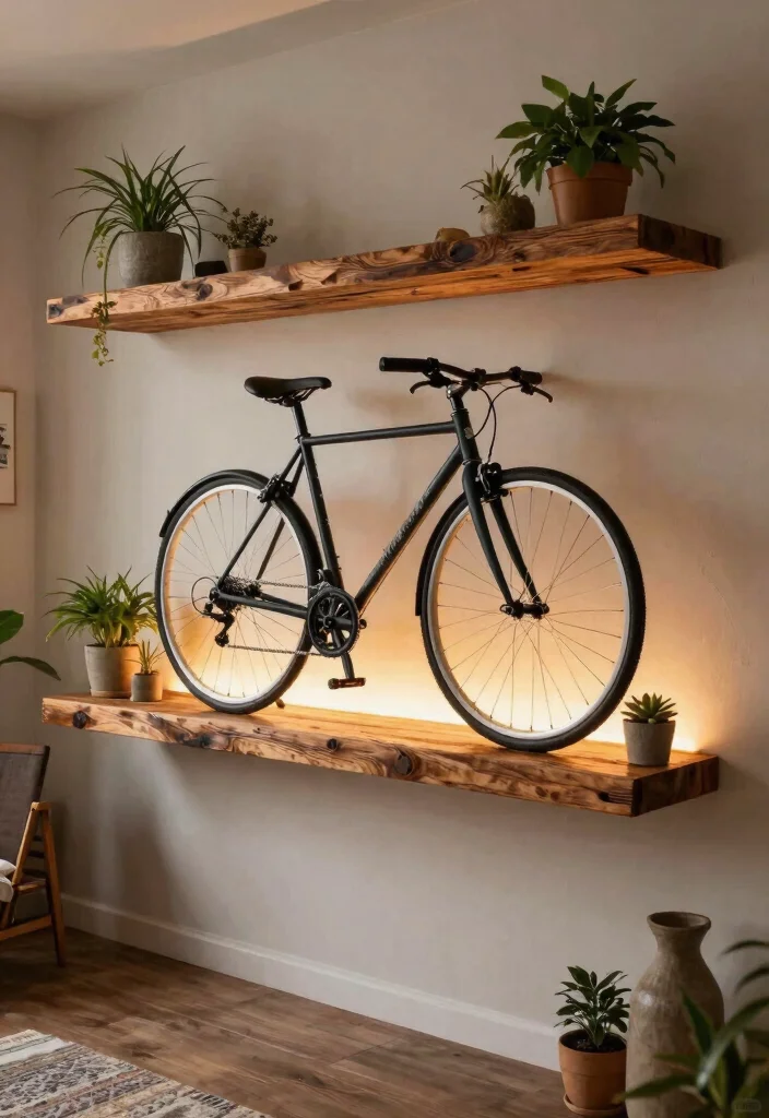 12 Commuter Bike Storage Solutions for Apartments and Tight Spaces 7. DIY Bike Shelves 0