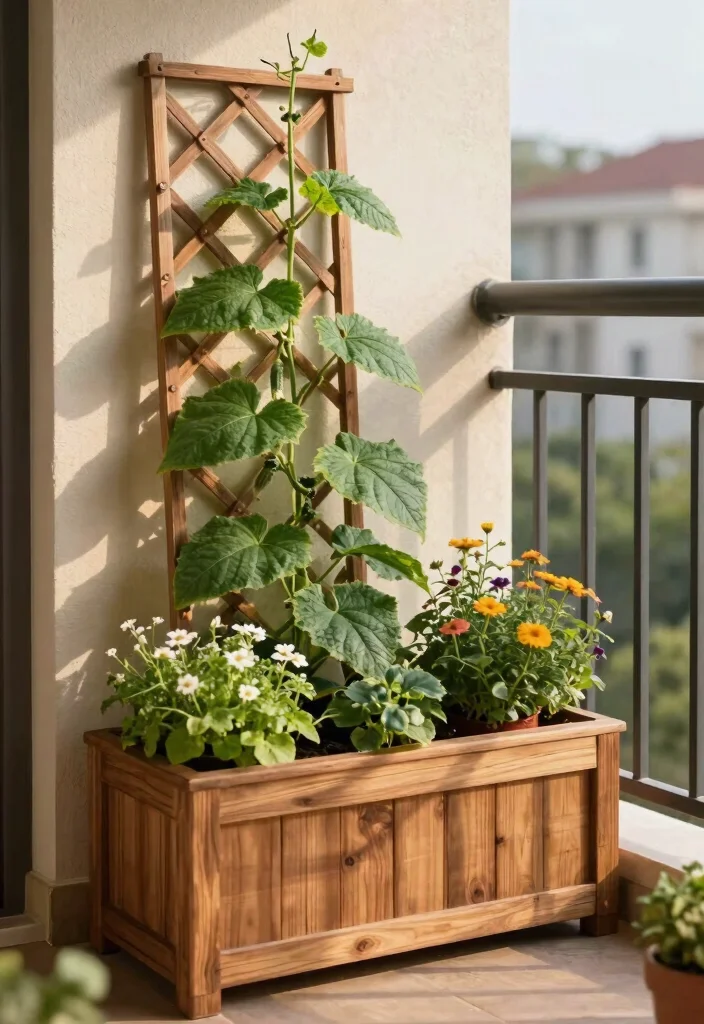 12 Cucumber Arch Trellis Concepts for a Productive Vertical Garden 10. Vertical Planter Box with Trellis 0