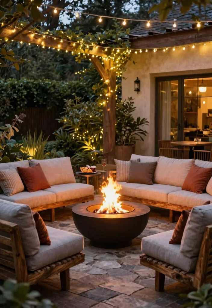 12 European Patio Ideas for a Charming Al Fresco Outdoor Space 5. Cozy Fire Pit 0