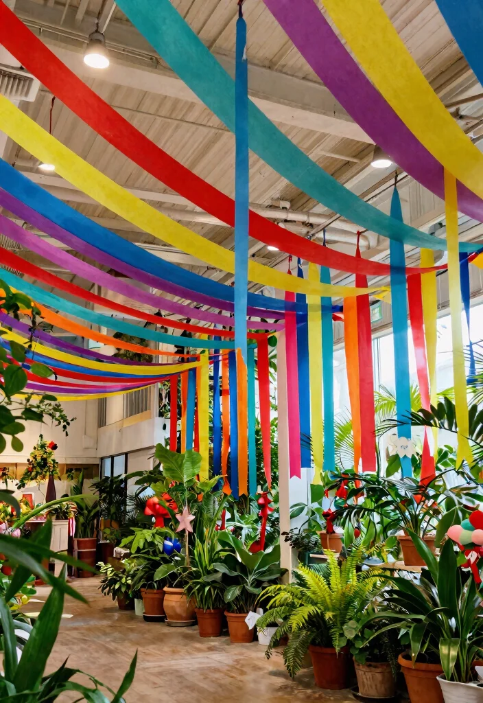 12 Fabric Ceiling Concepts That Transform a Plain Room Instantly 11. Ceiling Ribbons for a Festive Touch 0