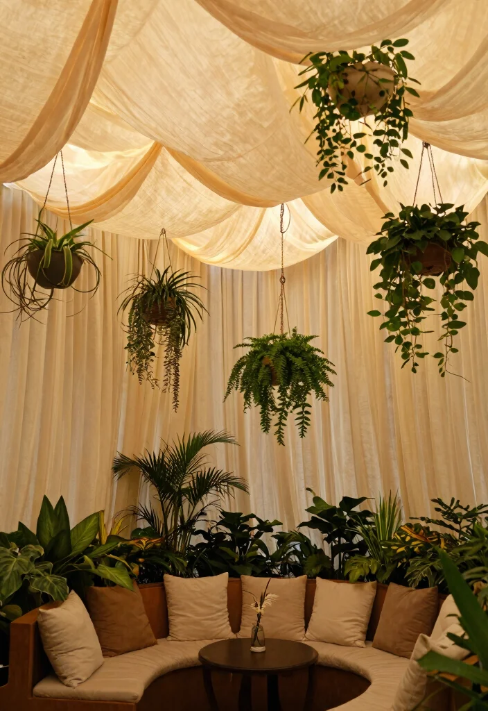 12 Fabric Ceiling Concepts That Transform a Plain Room Instantly 3. Tranquil Draped Fabrics 0