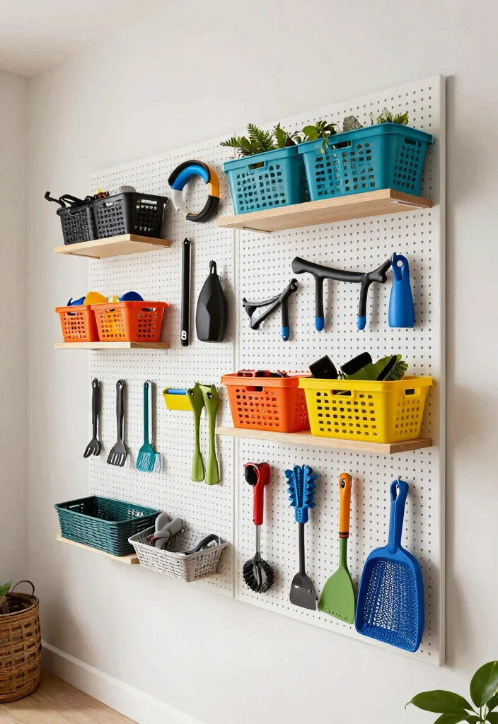 12 Fat Bike Storage Ideas for Garages and Small Spaces 11. Pegboards for Organization 0