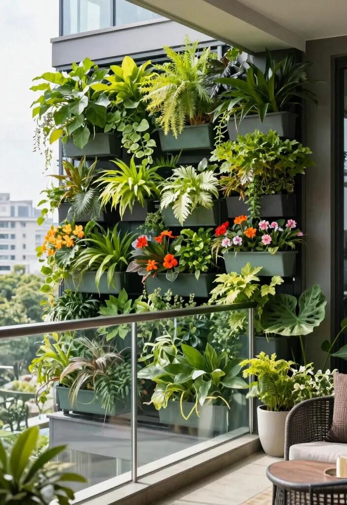 12 Glass Juliet Balcony Ideas That Elevate Any Home Facade 1. Lush Living Walls 0