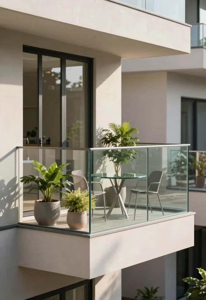 12 Glass Juliet Balcony Ideas That Elevate Any Home Facade 2. Minimalist Charm 0