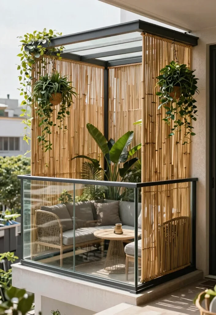 12 Glass Juliet Balcony Ideas That Elevate Any Home Facade 6. Privacy Screens 0